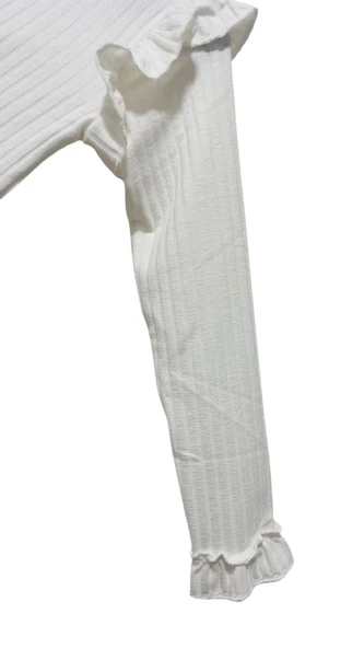 uğurböceğiçocuk Fırfır Omuz Fırfır Kol Detaylı Kız Çocuk Badi - 4