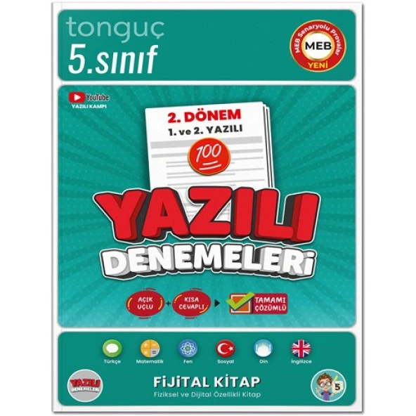 5. Sınıf Yazılı Denemeleri 2. Dönem 1 ve 2. Yazılı - Tonguç Yayınları