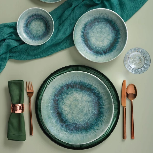 GÜRAL PORSELEN Enternasyonel 16 Parça 4 Kişilik  Yemek Takımı - 1657 - Resim 3