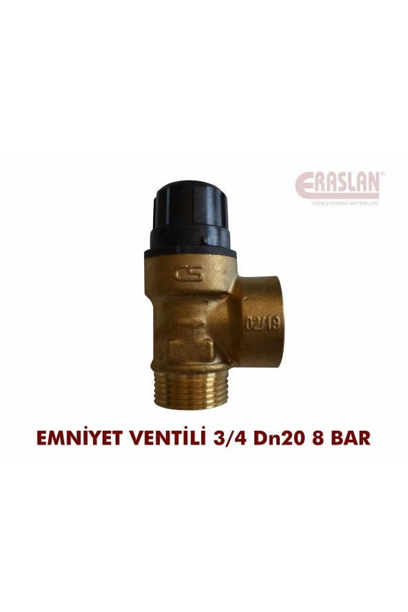 Emniyet Ventili 3/4 Dn20 8 Bar (güneş Enerji Sıcak Su Sistemleri)