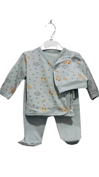 uğurböceğiçocuk Desenli Kuruvaze Alt Üst Bebek Takım - 11