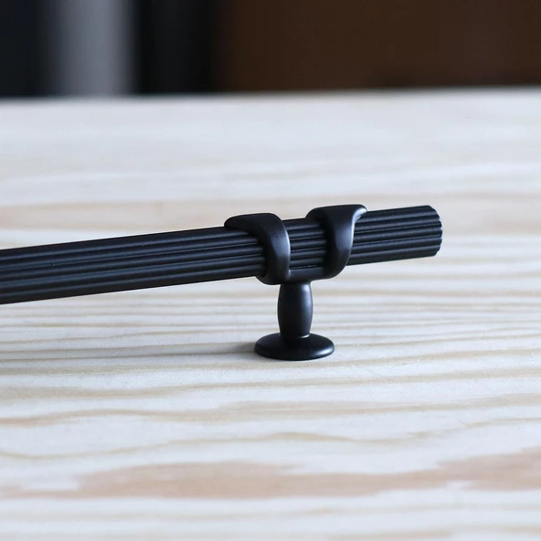Emir 192 mm Siyah Metal Kulp Mobilya Mutfak Çekmece Dolabı Dolap Kulpu Kapak Kulpları Kulbu - 6