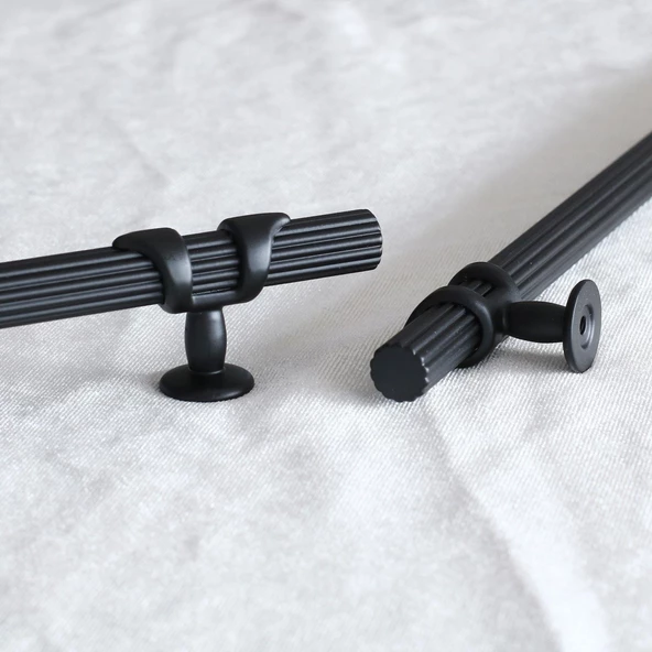 Emir 192 mm Siyah Metal Kulp Mobilya Mutfak Çekmece Dolabı Dolap Kulpu Kapak Kulpları Kulbu - 5