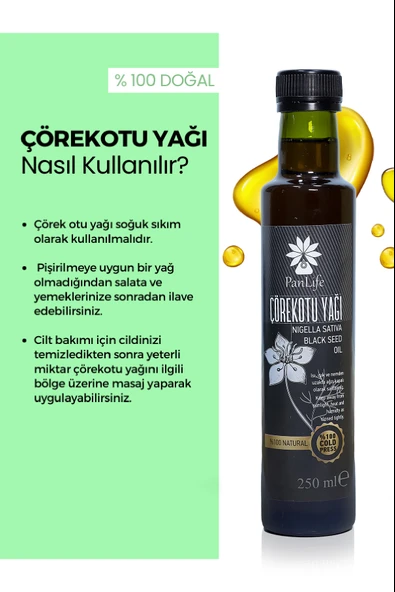 PANLIFE ÇÖREK OTU YAĞI 250 ML - 4