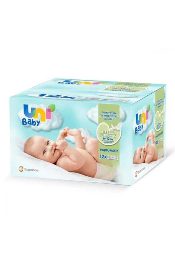 UNİ BABY Hassas Dokunuş Islak Mendil 12X52Li 6-12 Ay - 3