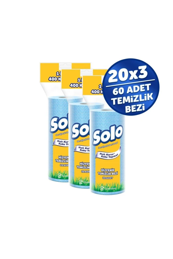 SOLO Hijyenik Temizlik Bezi 3'Lü