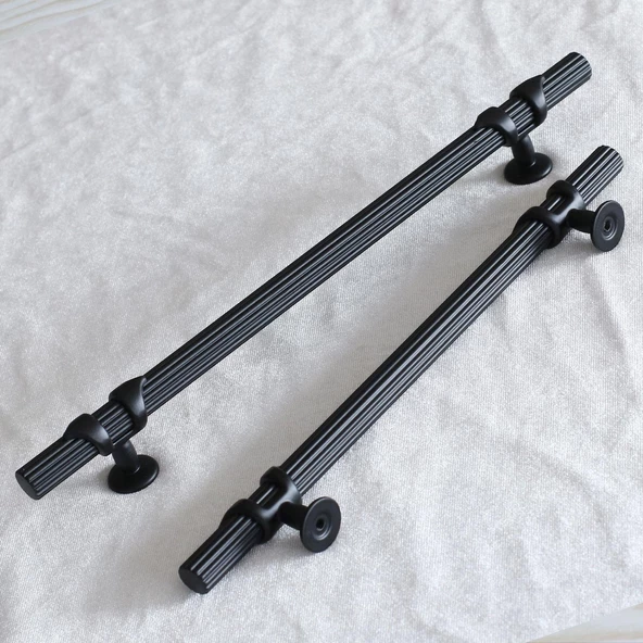 Emir 320 mm Siyah Metal Kulp Mobilya  Çekmece Mutfak Dolap KulpuKapak Dolabı Kulpları Kulbu - 3