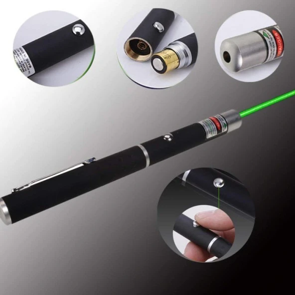 VIP 100 MW GREEN LASER POINTER 100 MW YEŞİL LAZER 4 BAŞLIKLI KUTULU YEŞİL LAZER KAMP DAĞCI IŞIKLARI - Resim 4