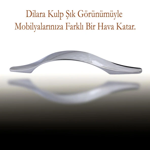 Mobilya Mutfak Dolabı Çekmece Dolap Kapak Kulpu Kulbu Krom Metal Kulp128 mm - Resim 3