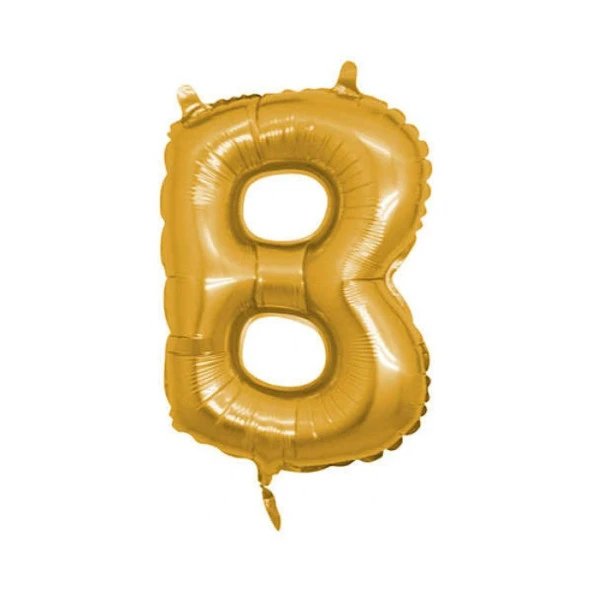 B Harf Altın Folyo Balon 40 inc 100 cm