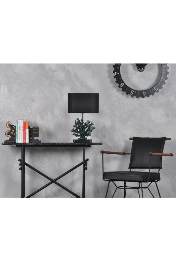 qdec Modern Dizayn Mercan Abajur Yeşil Siyah - Resim 4