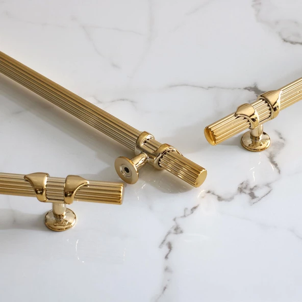 Emir 128 mm Gold Altın Metal Kulp Çekmece Mobilya Mutfak Dolabı Dolap Kapak Kulpları Kulbu Kulpu - Resim 7