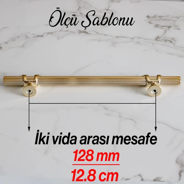 Emir 128 mm Gold Altın Metal Kulp Çekmece Mobilya Mutfak Dolabı Dolap Kapak Kulpları Kulbu Kulpu - Resim 8