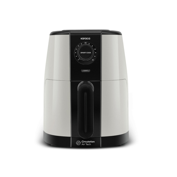 Karaca Smart Cook 60 Dakikaya Kadar Zaman Ayarlı Compact Airfryer Krem 2 Kişilik