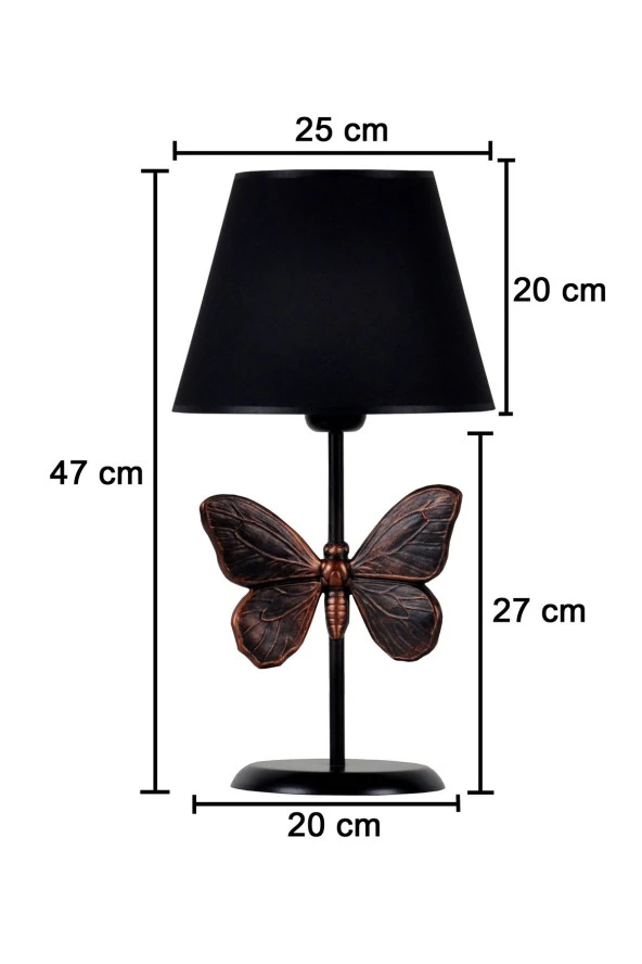 qdec Modern Dizayn Kelebek Abajur Beyaz Bej - 3