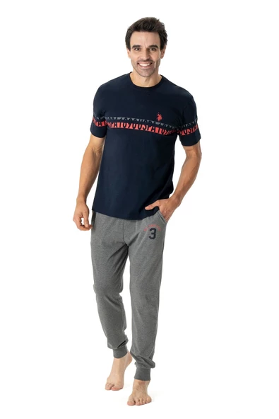 U.s Polo Assn. 18790 Erkek Pijama Takımı - Resim 3