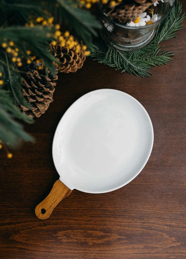 The Mia Woody Porselen Servis 34x21 cm - 2