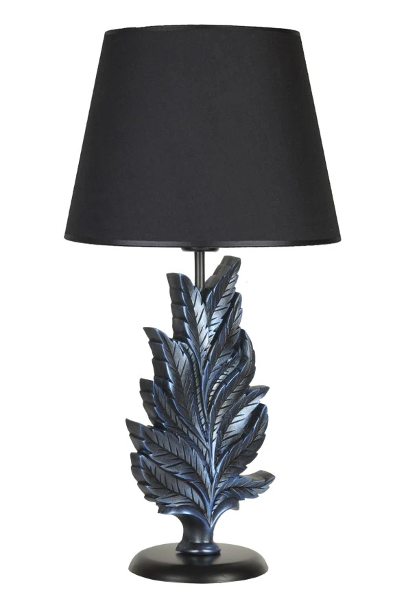 qdec Modern Dizayn Yaprak Abajur Cobalt Siyah - Resim 2