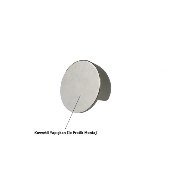 5 Adet Yarım Ay Yapışkanlı Kapı Tamponu Stoper Saten 3,5 cm - 3
