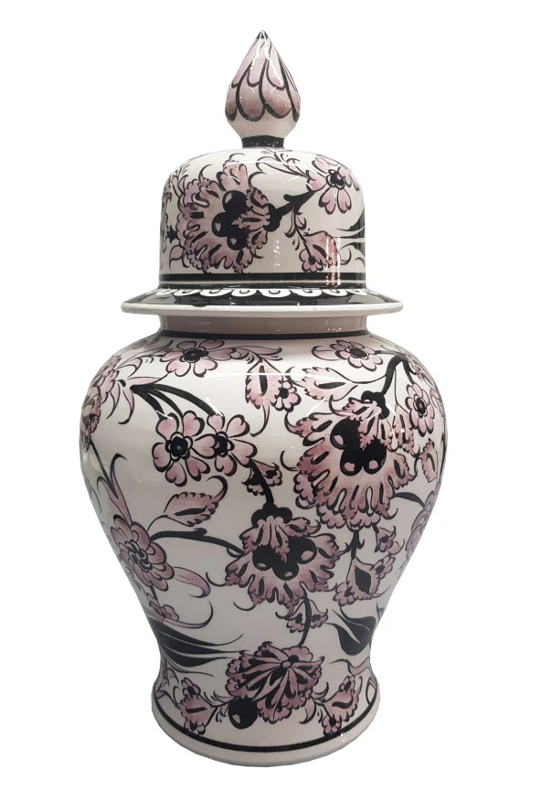 qdec Bleu Blanc Şah Vazo Şakayık