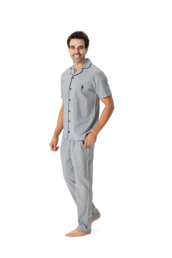 U.S. Polo Assn. 18808 Erkek Boydan Patlı Pijama Takımı