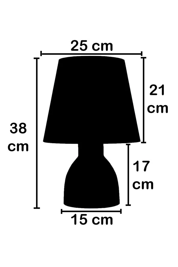 qdec Modern Dizayn Vivo Abajur Kahve Beyaz - 4