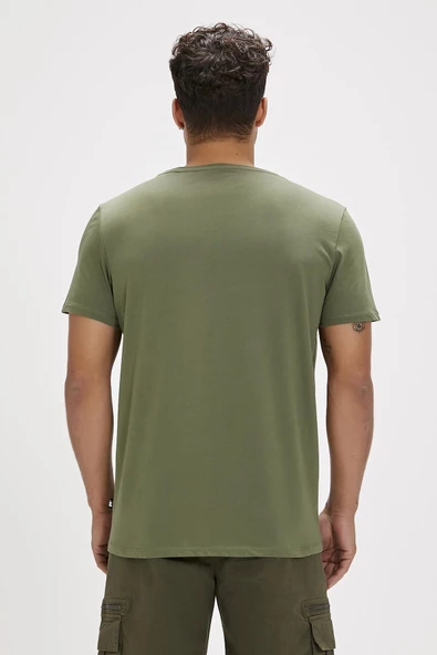 Bad Bear Hunt Baskılı Erkek T-shırt 24.01.07.037 Thyme - Resim 2