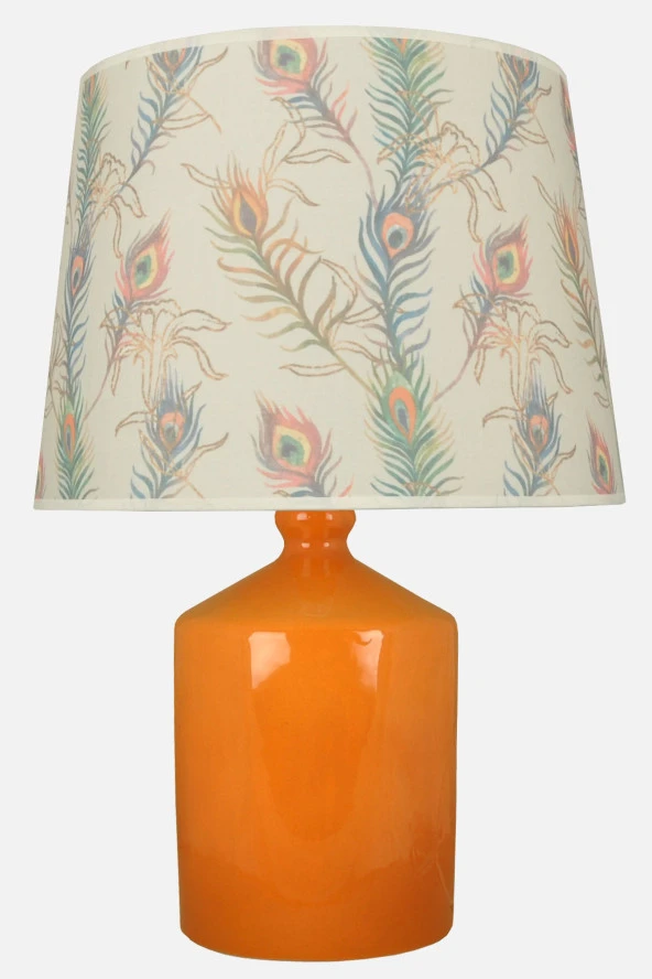 qdec Seramik Küp Vazo Abajur Hardal - TavusKuşu