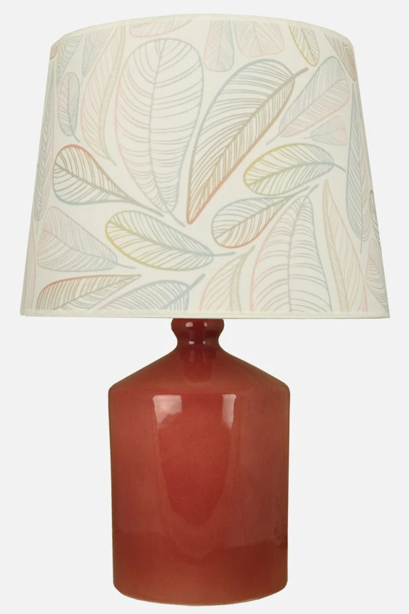 qdec Seramik Küp Vazo Abajur KahveKırmızı - VectorTüy