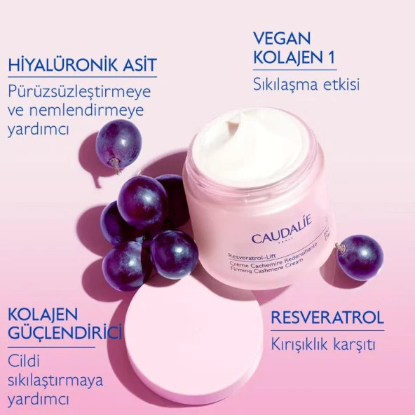 Caudalie Resveratrol Lift Sıkılaştırıcı Kaşmir Krem 50 ml - Resim 5