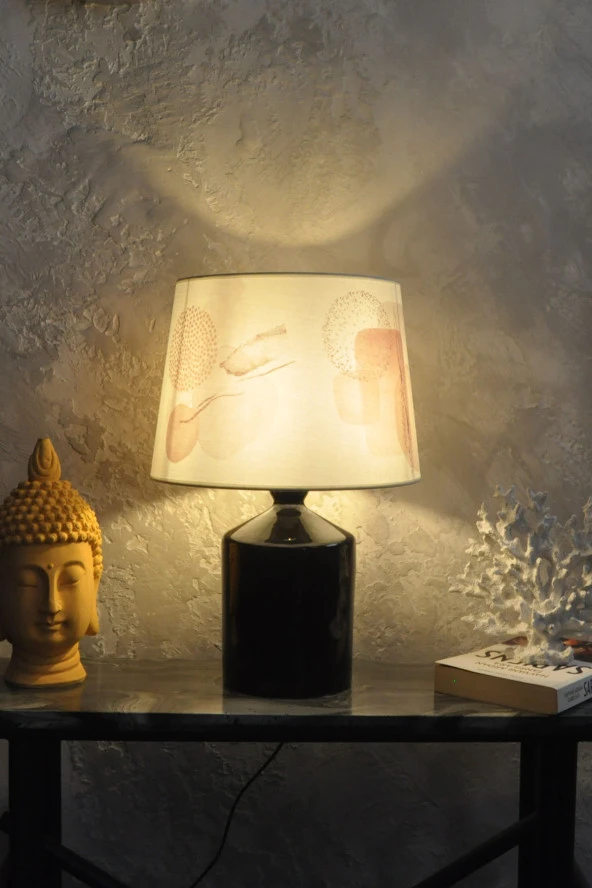 qdec Seramik Küp Vazo Abajur Siyah - Pastel - 2