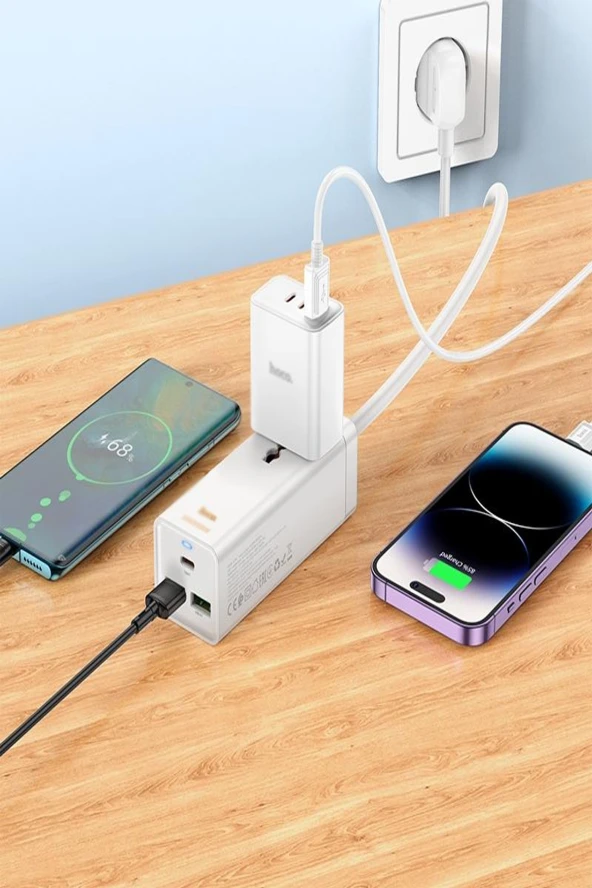 Qpen AC9A 1.5M Talent 2 Adet USB  Type-C  Priz 30W Şarj Aleti - 5