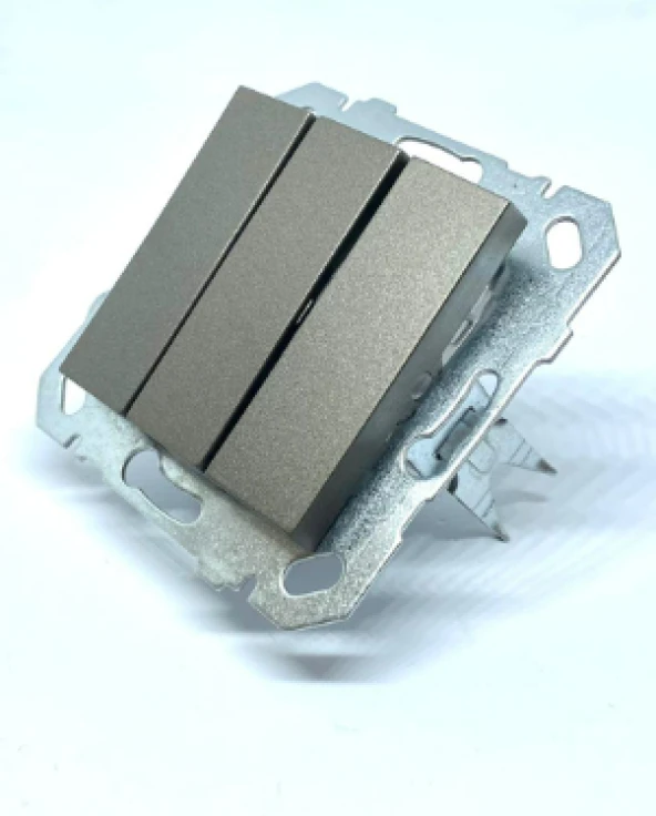 Makel Karea Füme Üçlü Anahtar Çerçevesiz - Resim 2