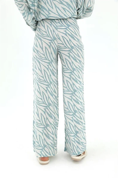 Zebra Desenli Alt Üst İkili Takım - Mavi - Resim 7