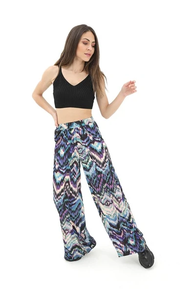 Dalga Desenli Pantolon - SaksMavisi ürün görseli 1