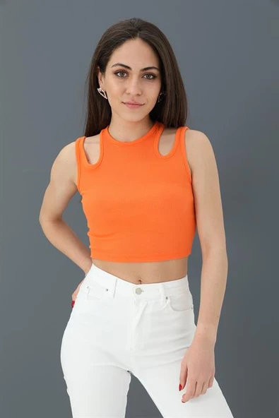 Atlet Çift Askılı Kaşkorse - Turuncu - Resim 2