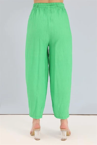 Takım Nakış Detaylı Viskon Gömlek Pantolon - Yeşil - Resim 5
