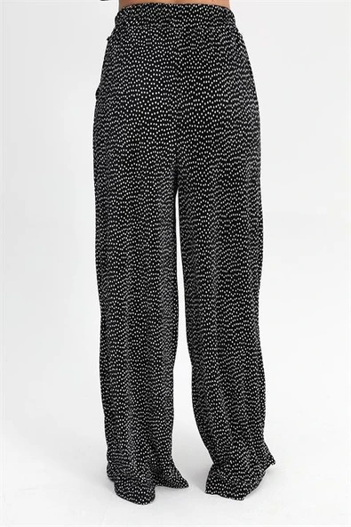 Takım Piliseli Örme Puantiye Desenli - Siyah - Resim 4