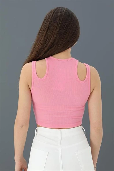 Atlet Çift Askılı Kaşkorse - Pudra - Resim 3