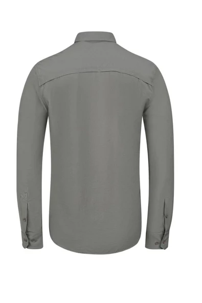 2AS Gander Erkek Gömlek Gri 2ASGANMFBFW23LIG - 5