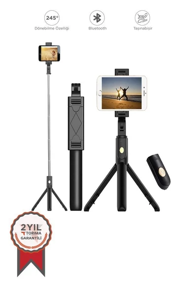 Torima Uzaktan Kumandalı K07 Mini Kablosuz Selfie Çubuğu