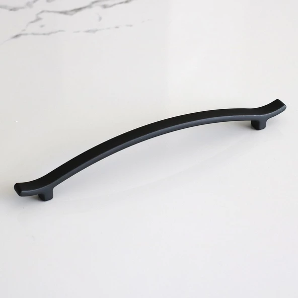 Merve (160 MM - 16 CM) Mat Siyah Metal Kulp Mobilya Çekmece Mutfak Dolap Kulpları Dolabı Kulbu Kulpu - Resim 4