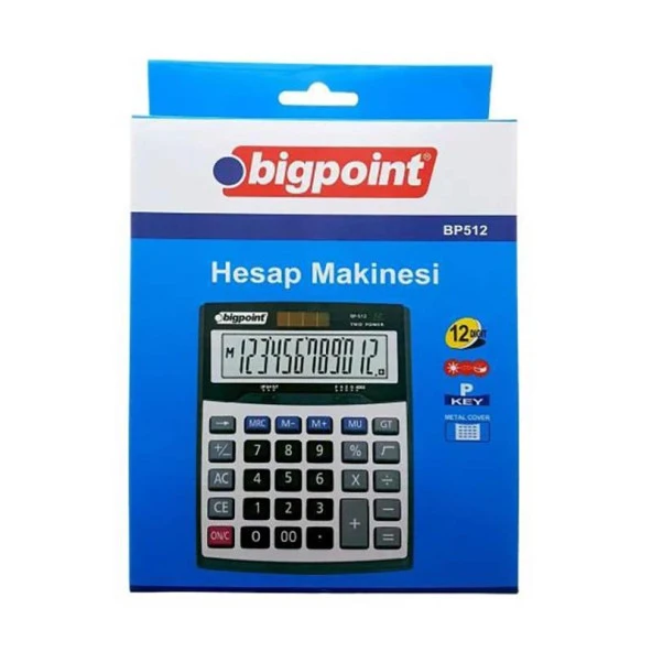 Bigpoint BP512 Masaüstü Hesap Makinası 12 Hane - 2