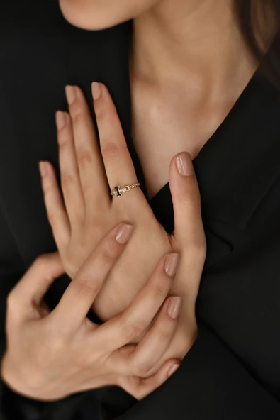 ÇG Yzk436 I Harfli Altın Yüzük - 2