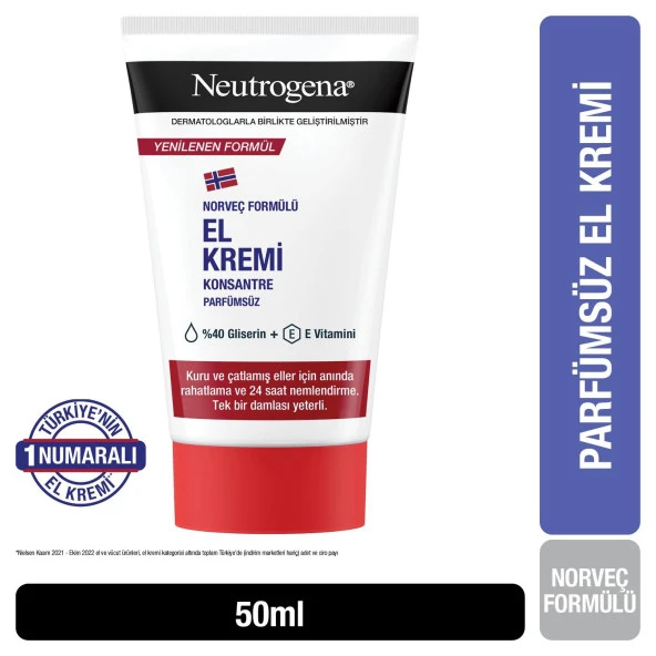 Neutrogena Norveç Formülü El Kremi Parfümsüz 50 ml