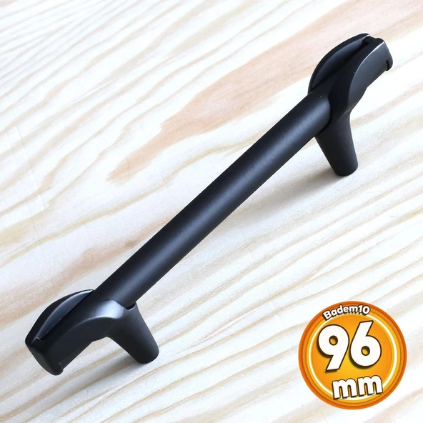 Prade 96 mm Mat Siyah Metal Kulp Çekmece Mobilya Mutfak Kapak Dolap Kulpları Dolabı Kulbu Kulpu