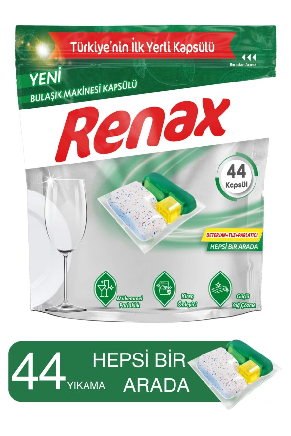 Bulaşık Makinesi Kapsülü Hepsi Bir Arada 44 Lü