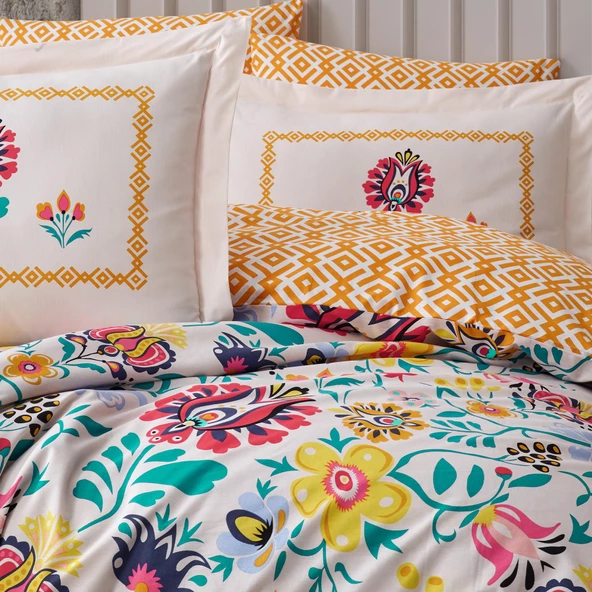 Soley | Regina | %100 Pamuklu Çift Kişilik Nevresim Takımı - 2