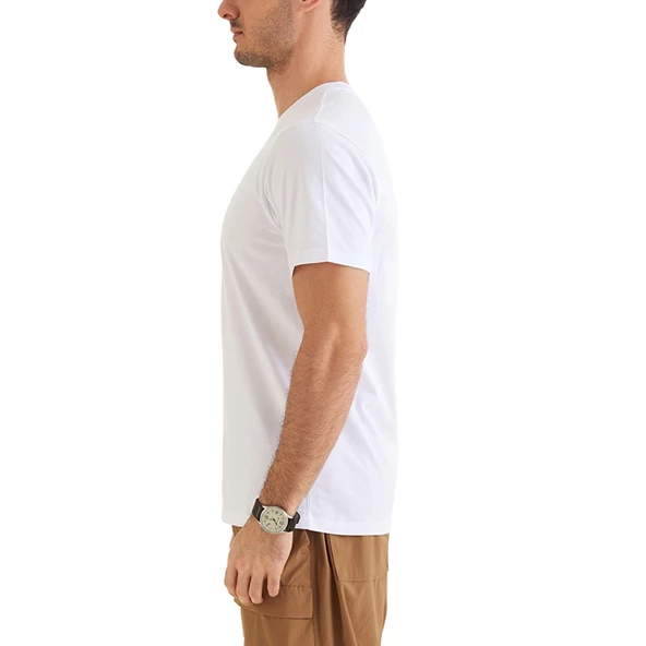 Columbia CSC Bar Split Graphic Kısa Kollu Erkek T-shirt Beyaz CS0121-100 - Resim 3