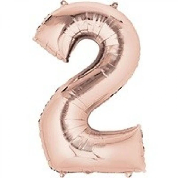 2 Rakam Rose Gold Folyo Balon 72 cm